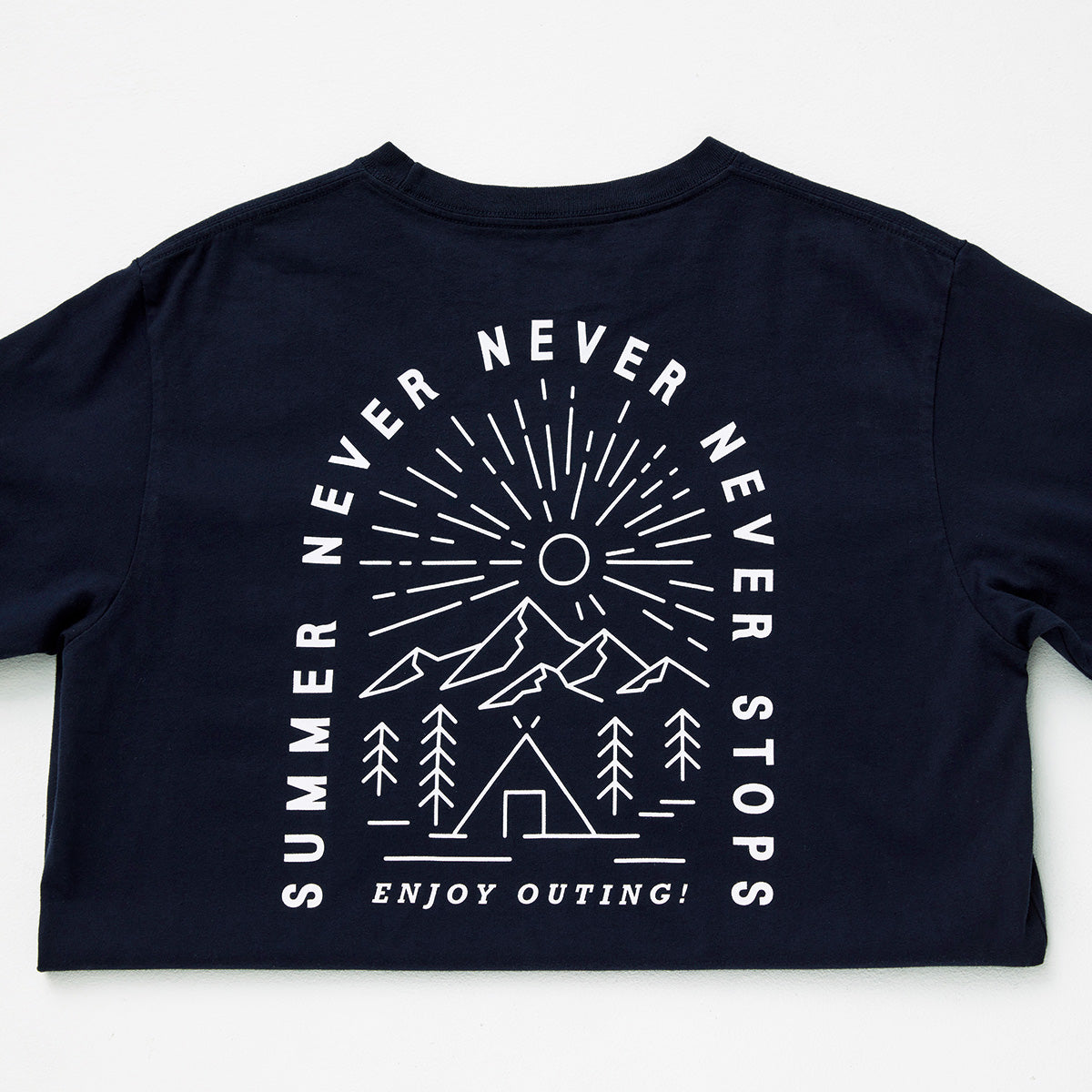 ロゴT SUMMER NEVER STOPS-BE