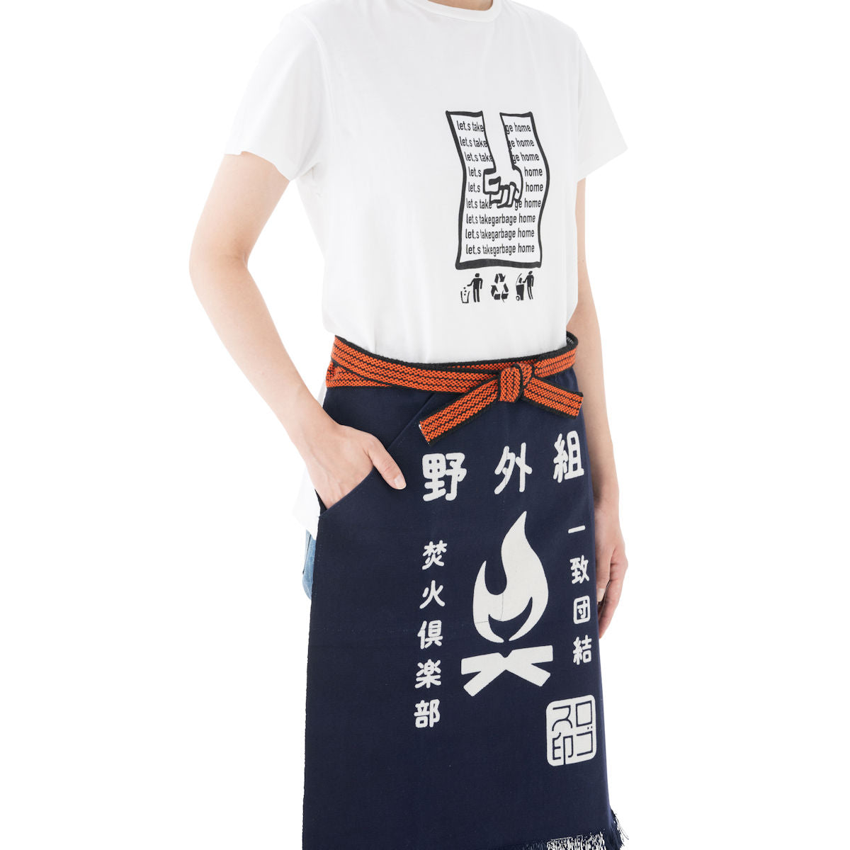 LOGOS 野外活動・帆前掛(korakubiyori ネイビー) No.81090800