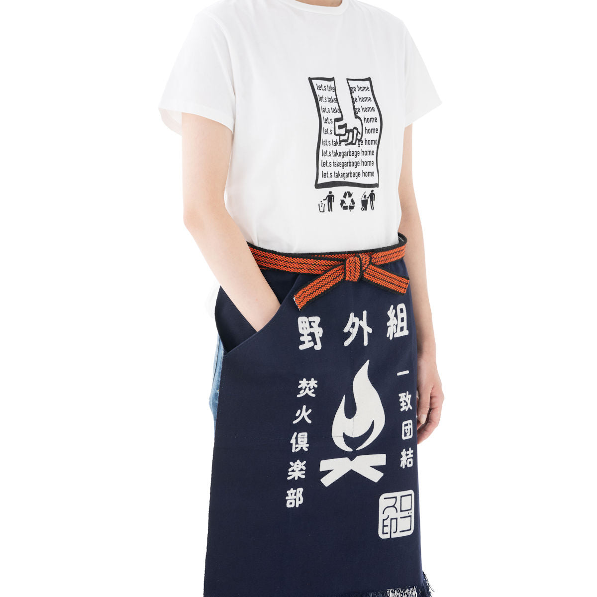 LOGOS 野外活動・帆前掛(korakubiyori ネイビー) No.81090800